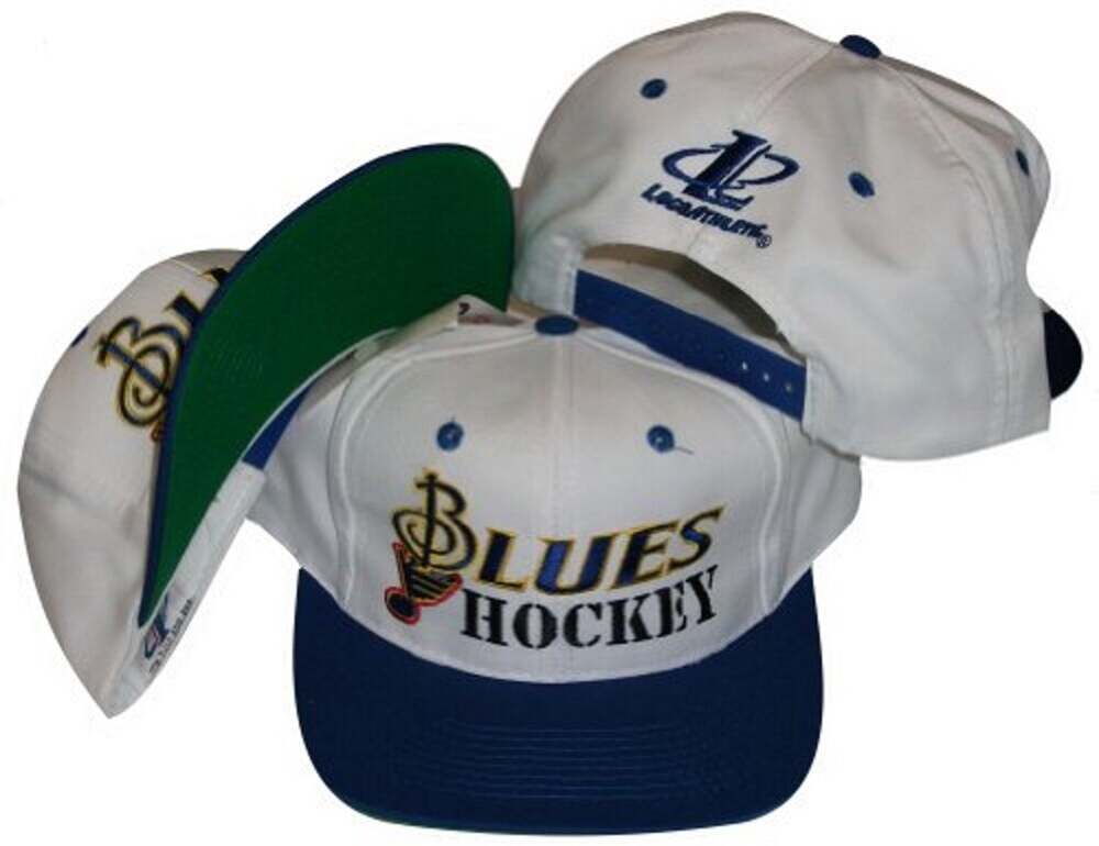 Vintage St. Louis Blues 1990s Logo Athletic Two Tone Snapback Cap / Hat - NWT
